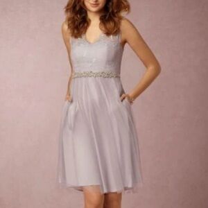 Anthropologie BHLDN by Hitherto Lina Sleeveless Lace Dress in Lavender Size 4